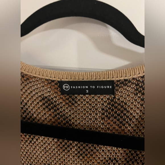 NWOT Fashion to Figure Leopard Long Cardigan Sweater Size 2X - Picture 4 of 6